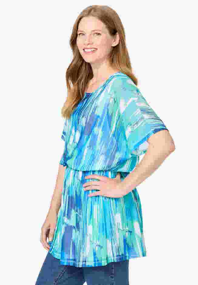 Miracle Mesh Blouson Tunic image number 2