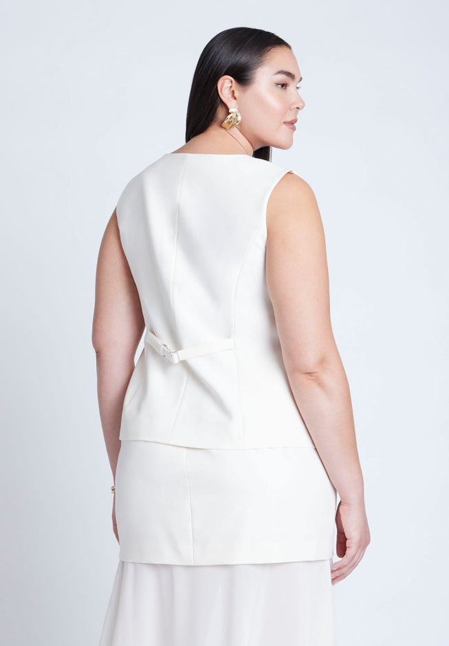 Split Hem Suiting Vest image number 1