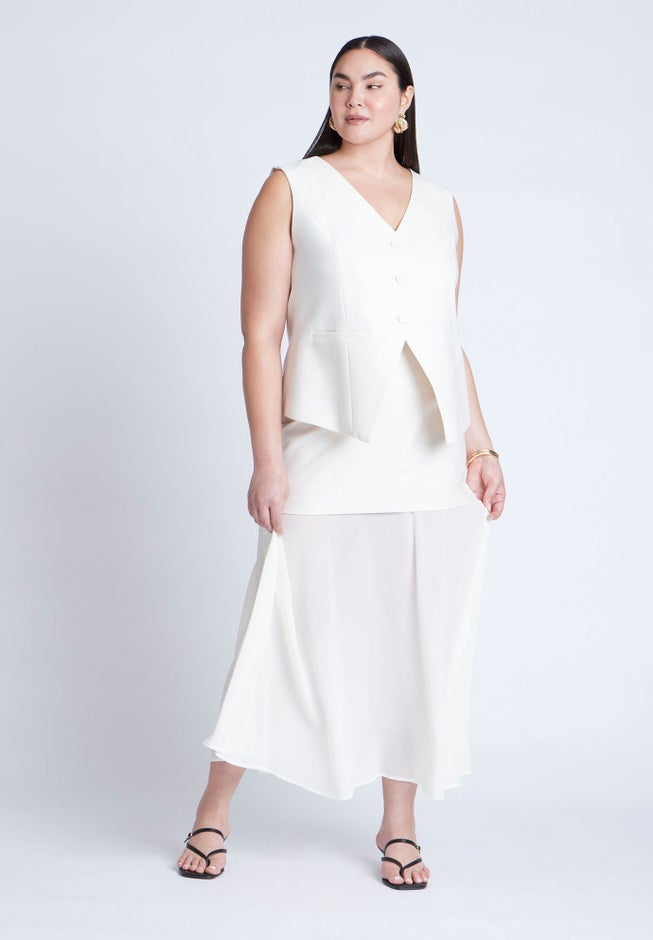 Split Hem Suiting Vest image number 3