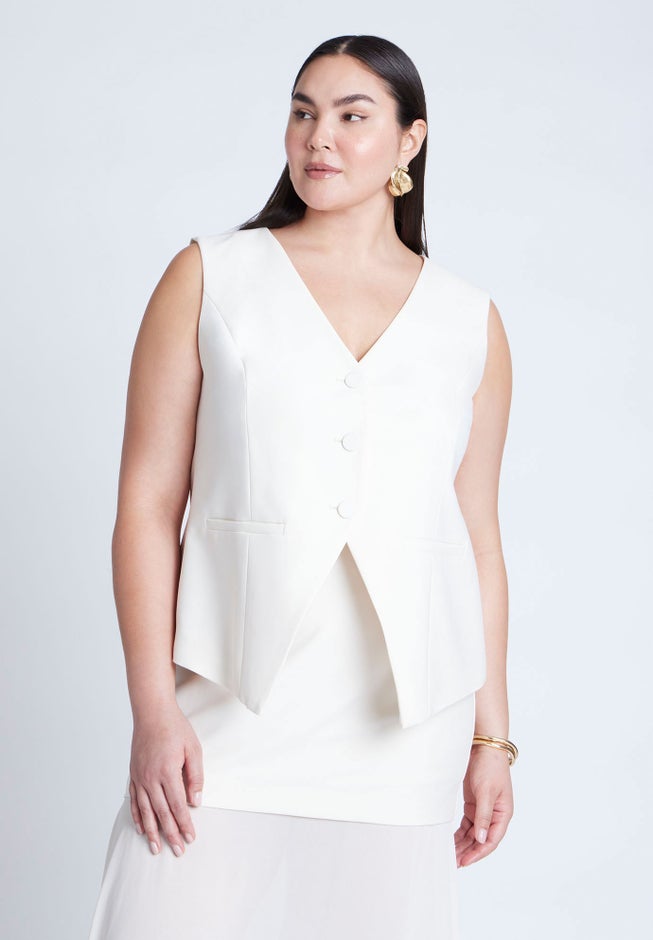 Split Hem Suiting Vest image number 0