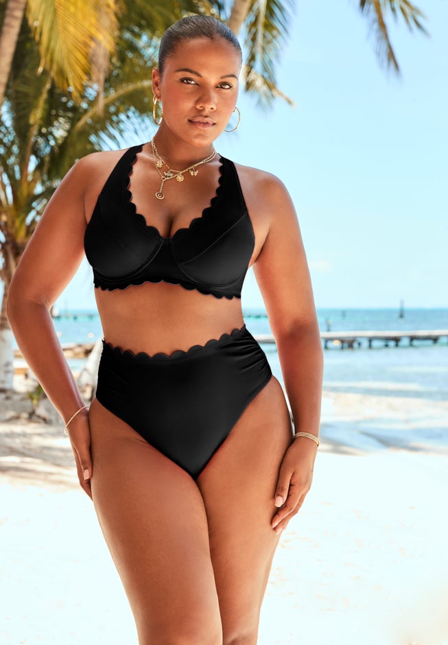  Scallop Trim Underwire Bikini Top image number 0