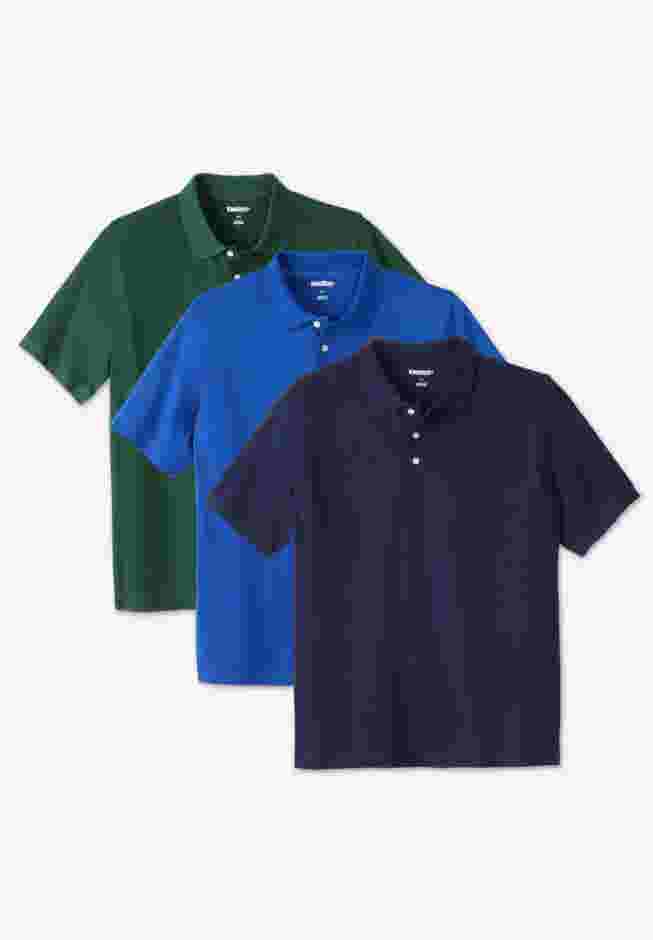 3-Pack Piqué Polos image number 0