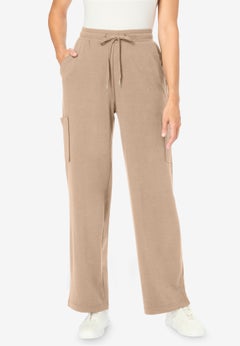 Knit Pull-On Drawstring Cargo Pants