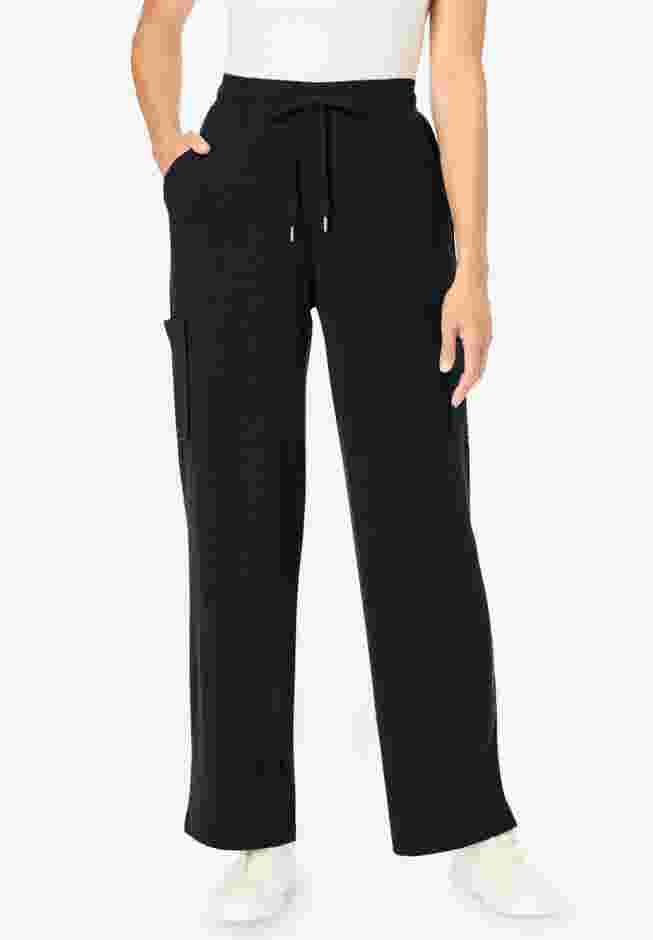 Womens Plus-Size Knit Pull-On Drawstring Cargo Pants image number 0