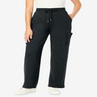Knit Pull-On Drawstring Cargo Pants image number null