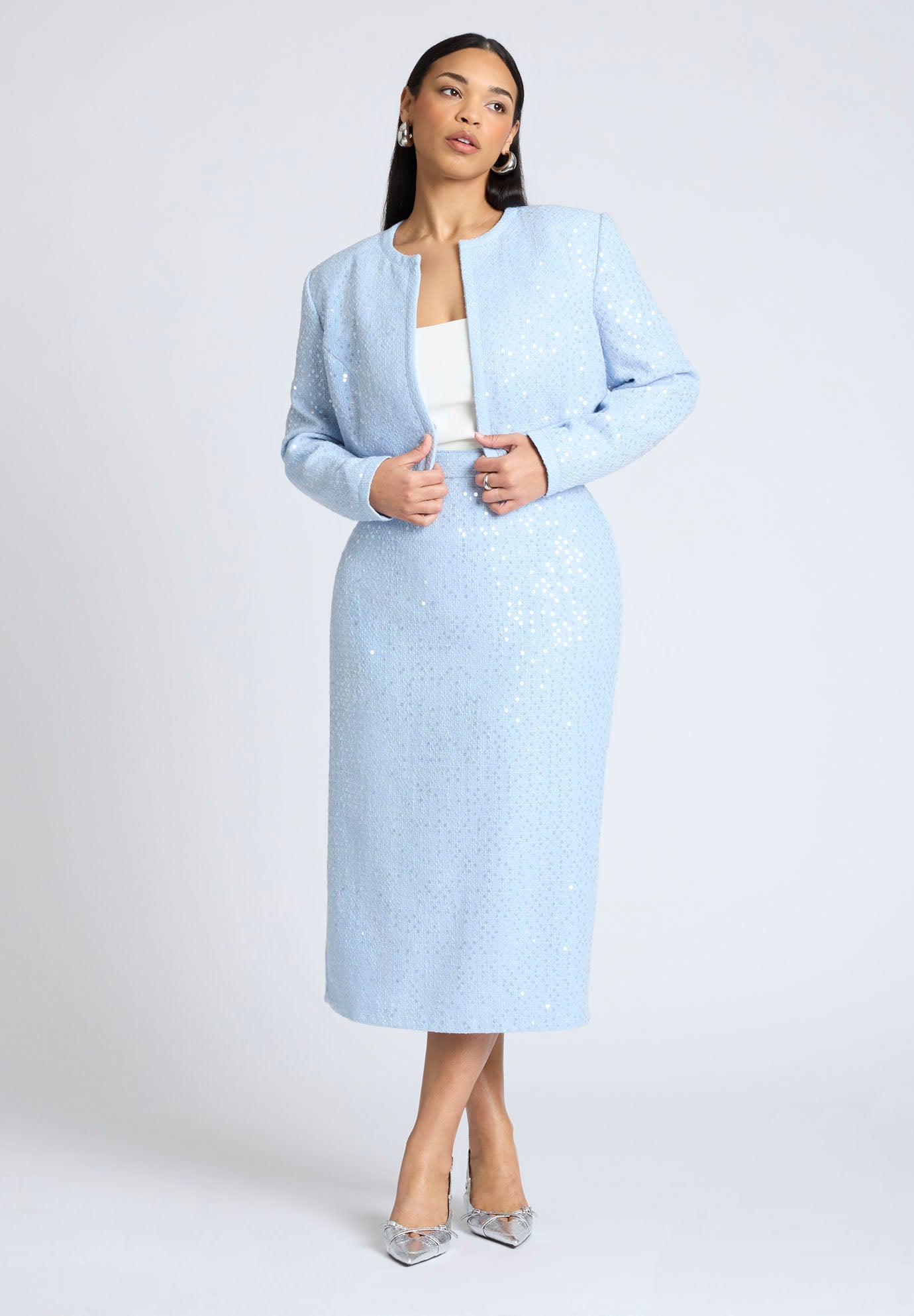 Sequin Tweed Jacket image number 2