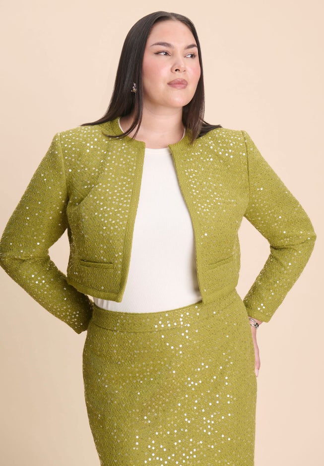 Sequin Tweed Jacket image number 1