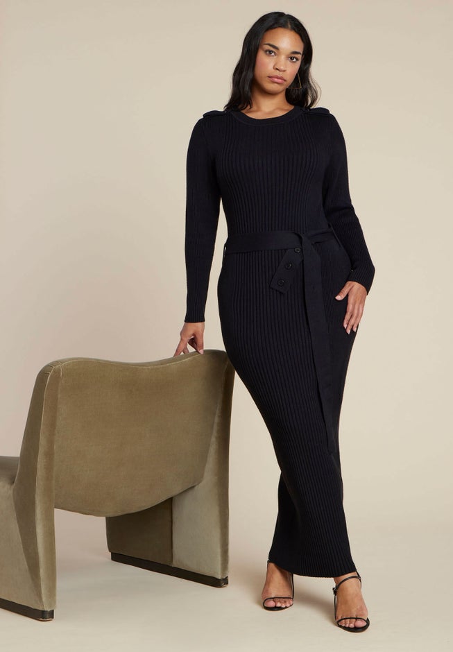 Multi Rib Maxi Sweater Dress image number 0