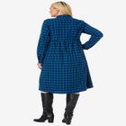 Plaid flannel A-line shirtdress image number null