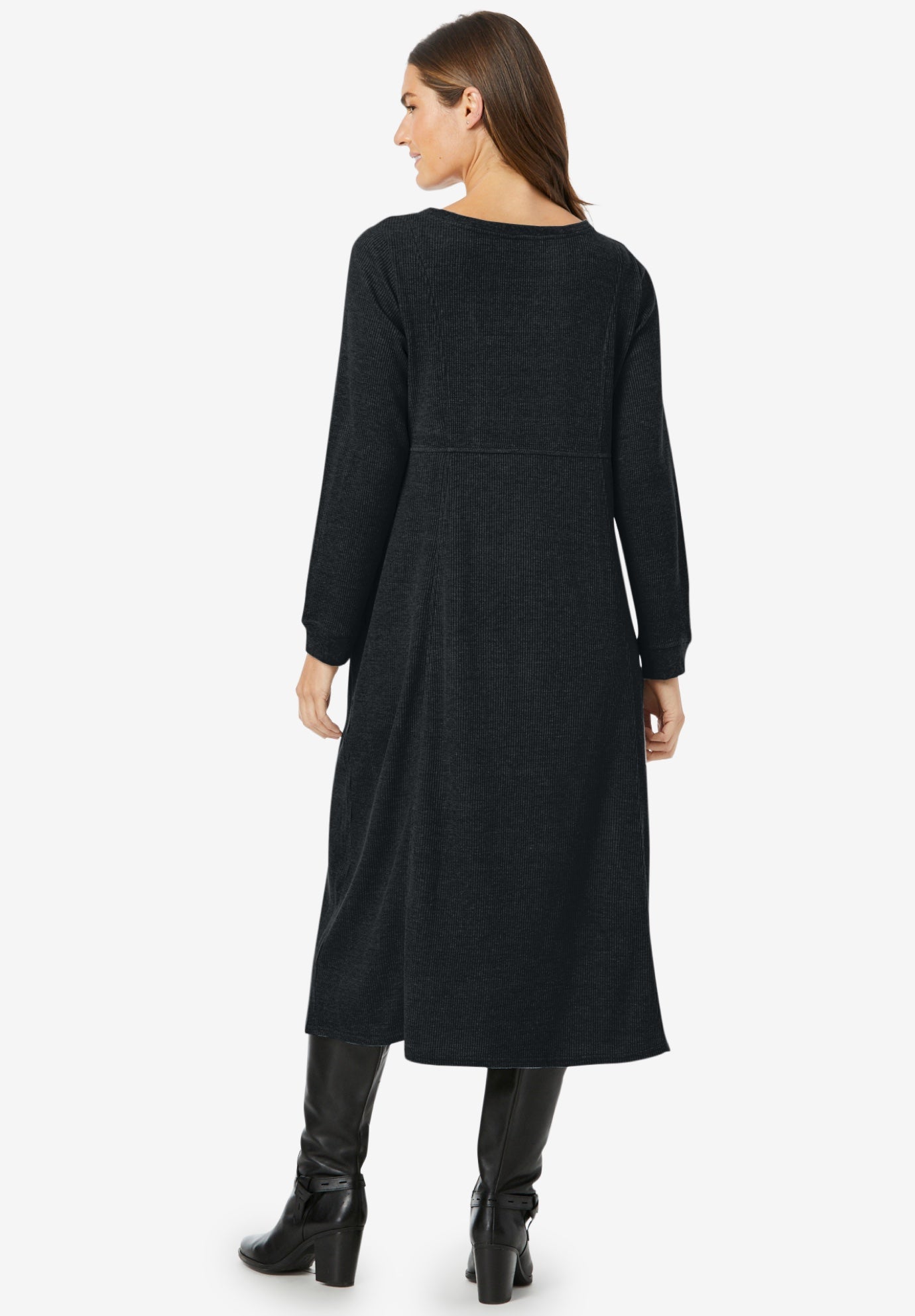 Thermal Knit A-Line Dress image number 1