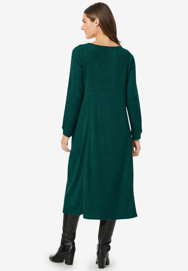 Thermal Knit A-Line Dress image number 1