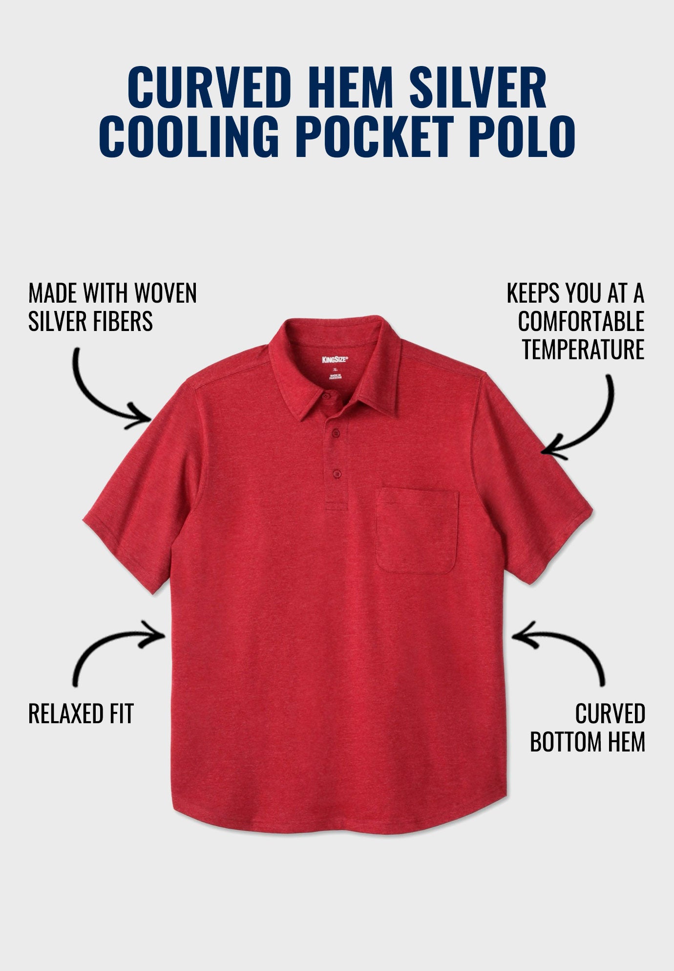SILVER Cooling Pocket Polo image number 3