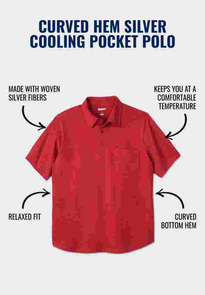 SILVER Cooling Pocket Polo image number 3