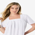 Square Neck Eyelet Tunic image number null