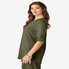 Zip Front Ultrasmooth&reg; Fabric Tunic image number null