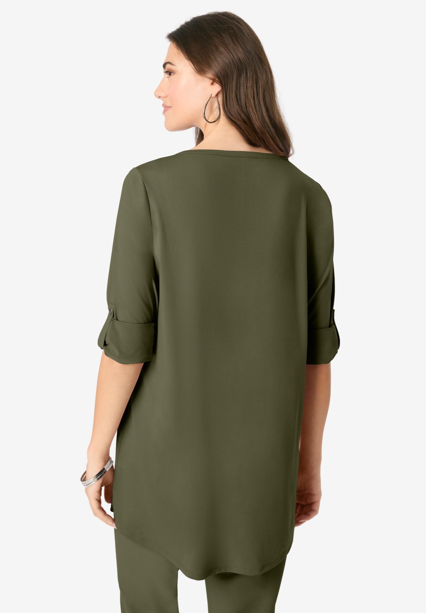 Zip Front Ultrasmooth&reg; Fabric Tunic image number 2