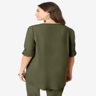 Zip Front Ultrasmooth&reg; Fabric Tunic image number null