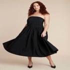  Strapless Flare Midi Dress image number null