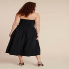  Strapless Flare Midi Dress image number null