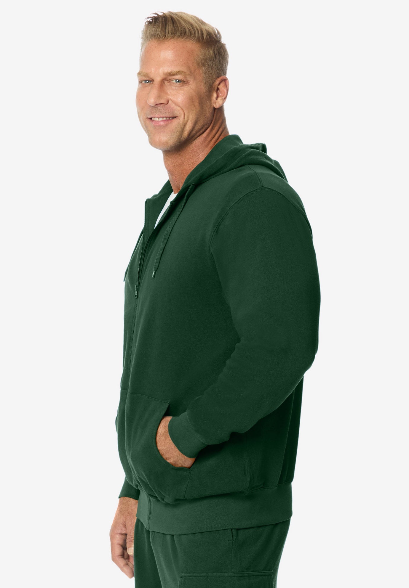 French Terry Zip-Up Hoodie image number 2