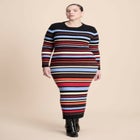 Variegated Stripe Maxi Dress image number null