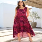 Plus Size Stretch Knit Sleeveless A-line Maxi Dress image number null