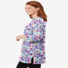 Perfect Printed Three-Quarter-Sleeve Scoopneck Tunic image number 2