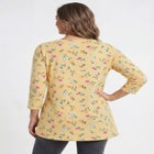 Perfect Printed Three-Quarter-Sleeve Scoopneck Tunic image number null
