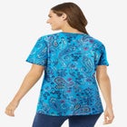 Perfect Printed Short-Sleeve Scoopneck Tee image number null