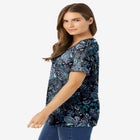 Perfect Printed Short-Sleeve Scoopneck Tee image number null