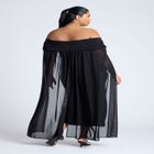Off The Shoulder Cape Gown image number null