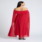 Off The Shoulder Cape Gown image number null