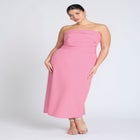 Pleated Bodice Bow Detail Dress image number null