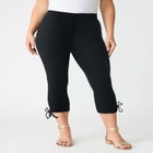 Lace-Up Capri Leggings image number null