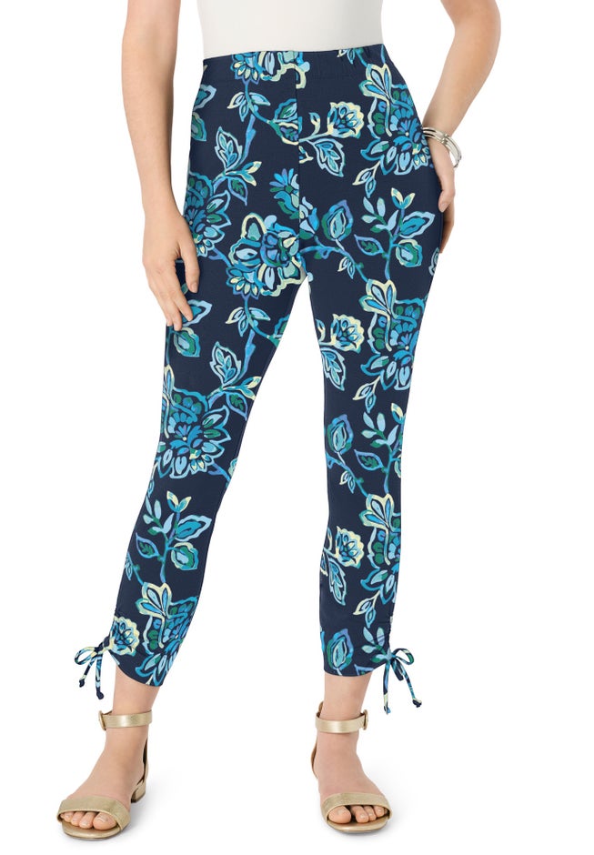 Lace-Up Capri Leggings image number 1