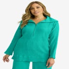 Gauze Half-Zip Tunic image number null
