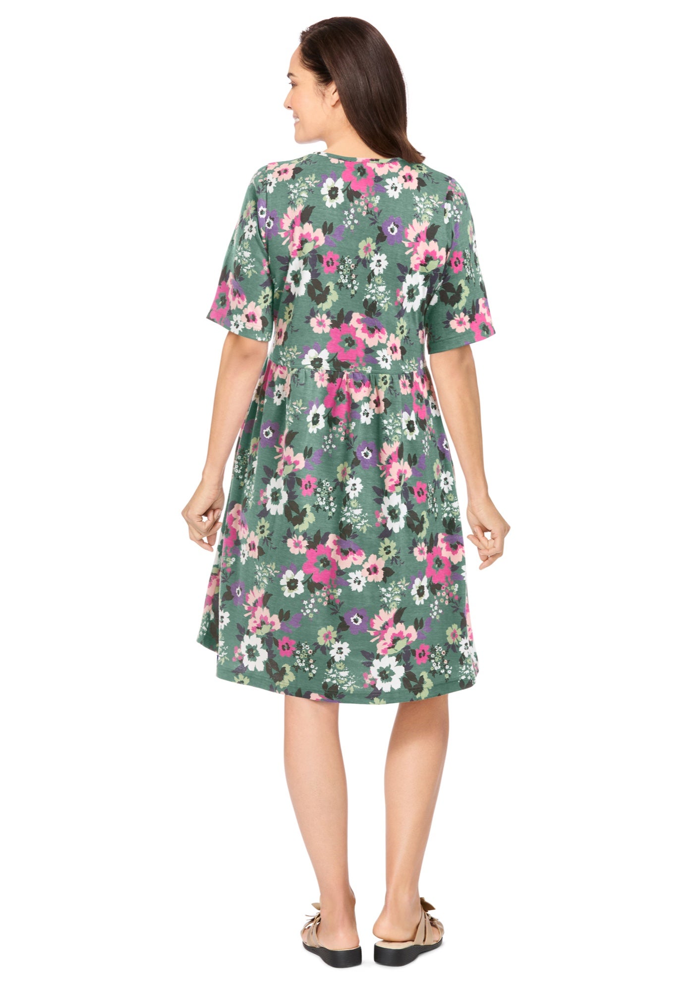 Button-Front Short Essential Dress image number 1