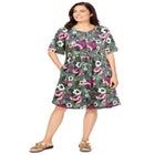 Button-Front Short Essential Dress image number null