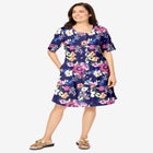 Button-Front Short Essential Dress image number null