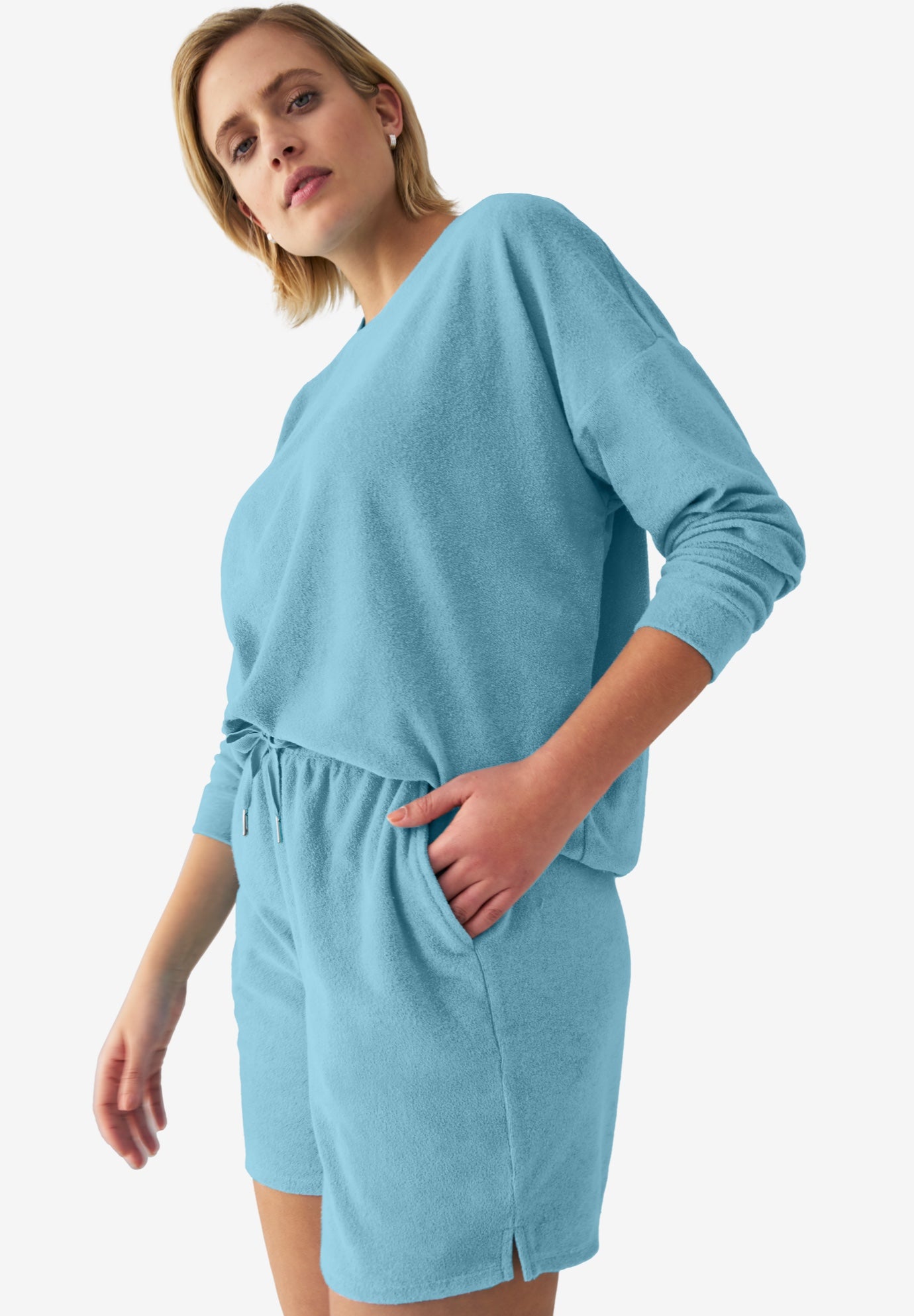 Terry Cloth Short with Drawstring Waist image number 1