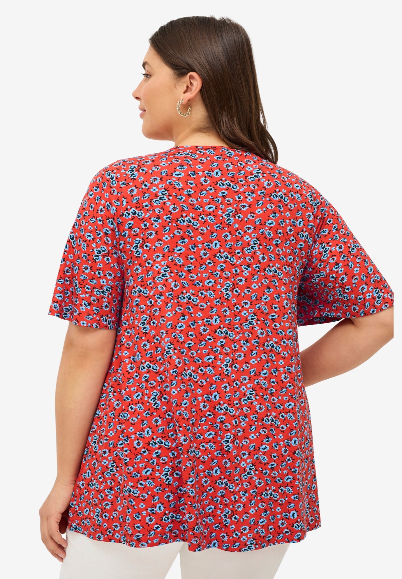 V-Neck Front Pleat Tunic image number 1