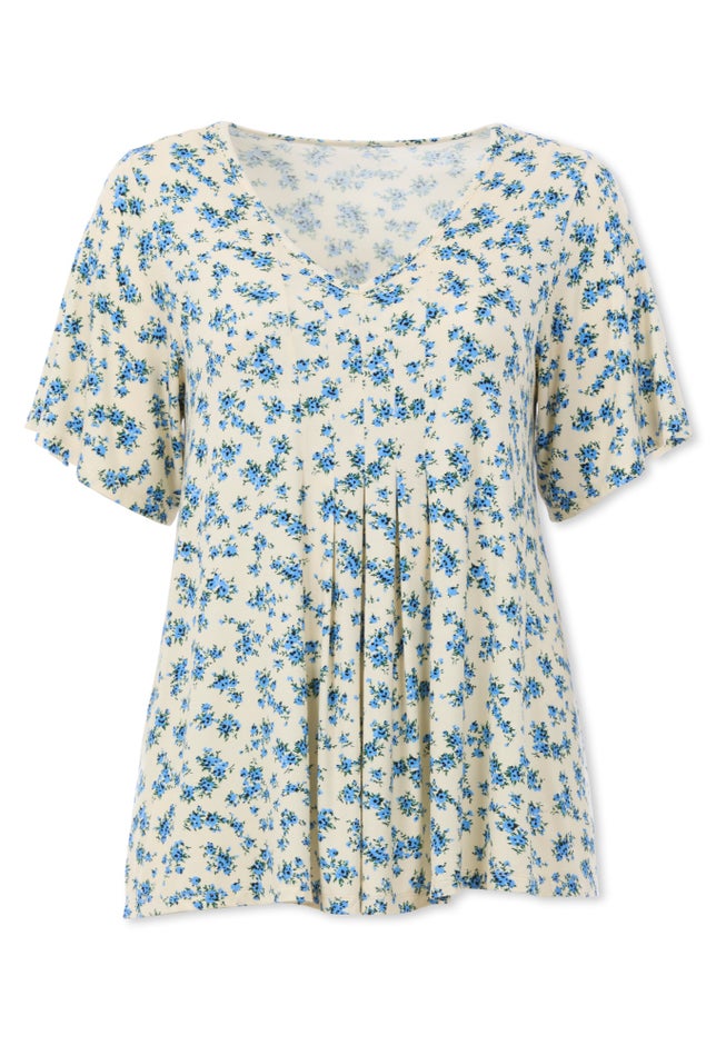 V-Neck Front Pleat Tunic image number 2