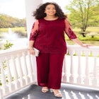 Embroidered Mesh Blouse image number 0