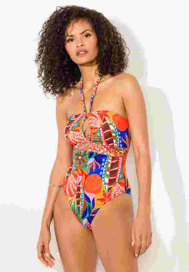 Braided Bandeau One Piece Swimsuit image number 3