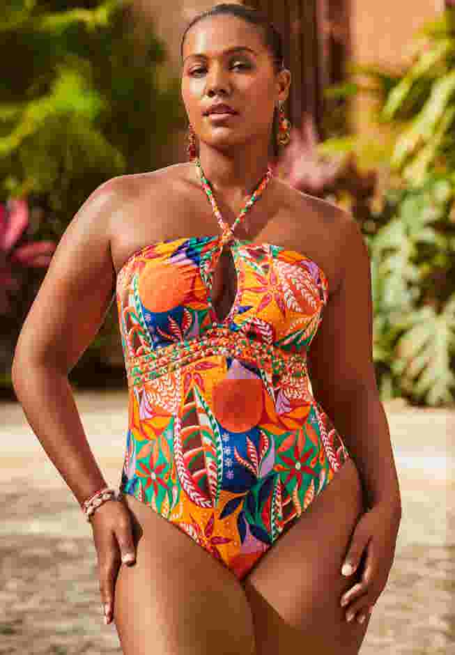 Braided Bandeau One Piece Swimsuit image number 0