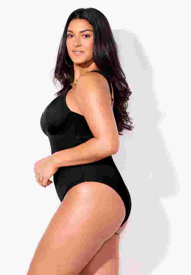 Chain Accent Underwire One Piece Swimsuit image number 2