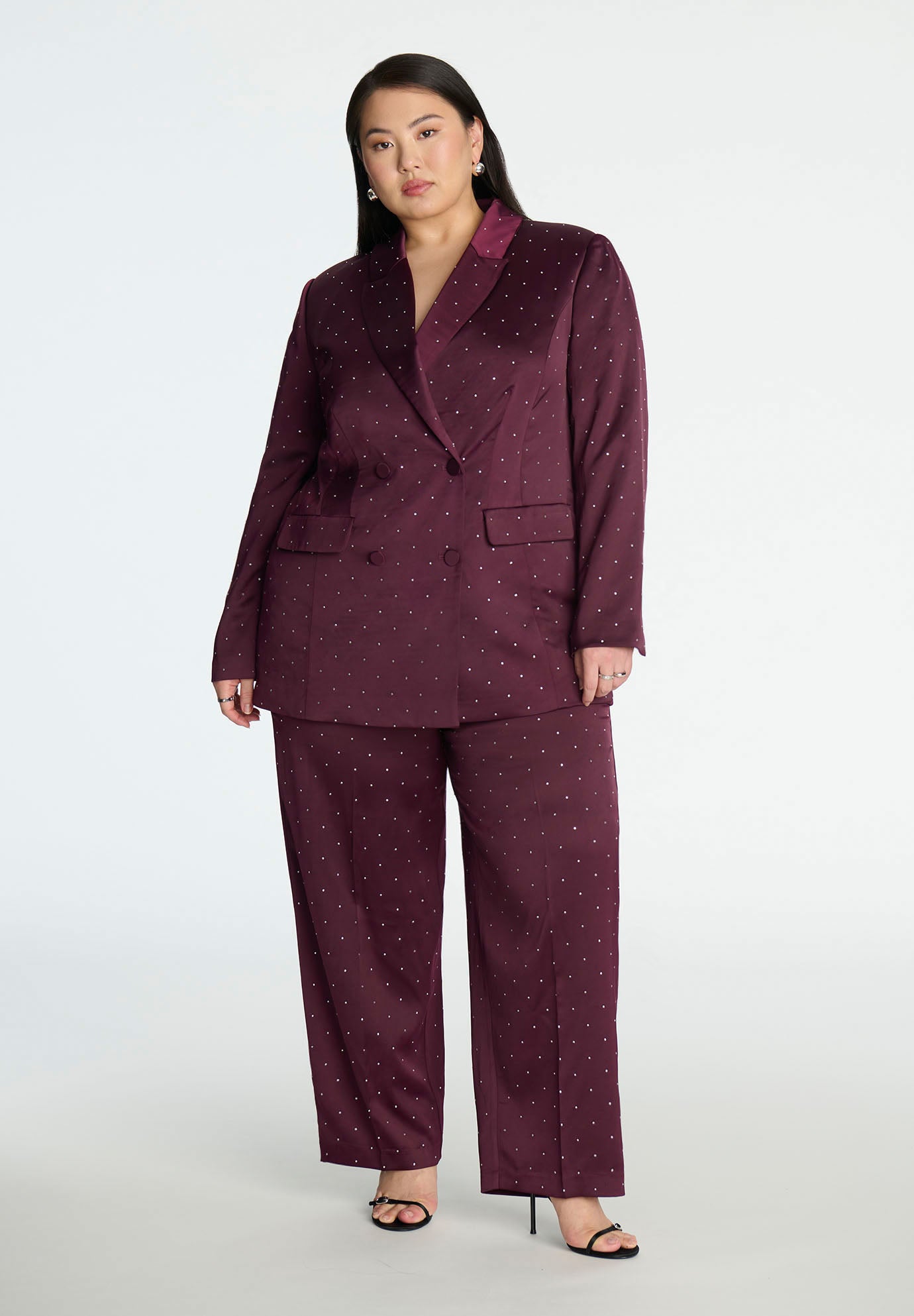 Rhinestone Embellished Blazer image number 3