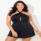 High Neck Halter Swimdress image number null