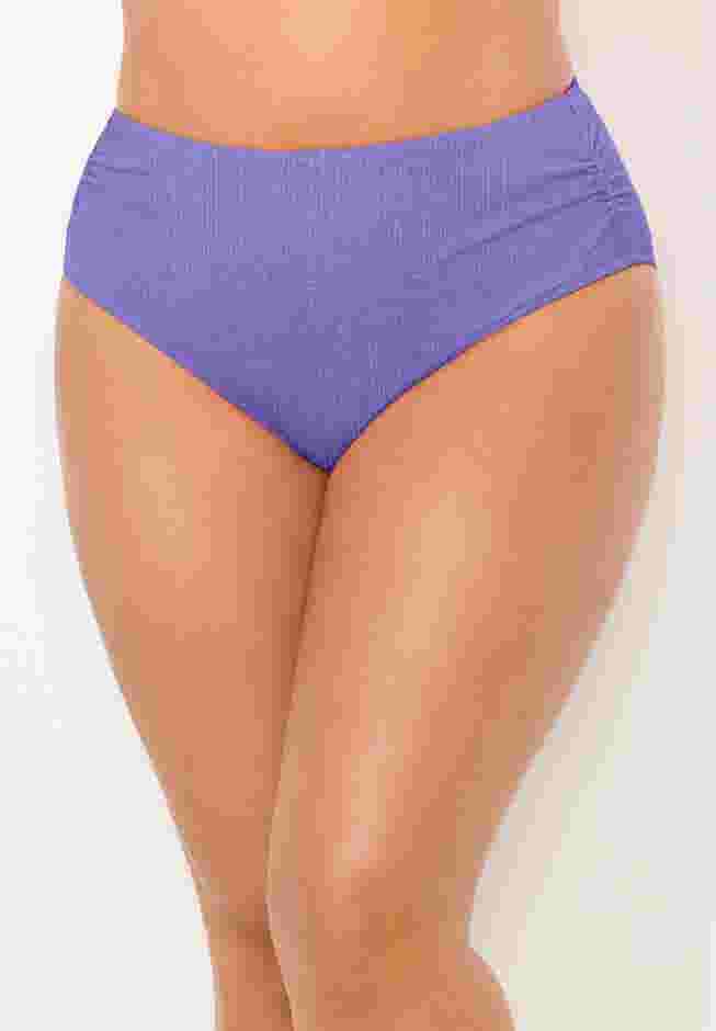 Sparkle Ribbed Shirred High Waist Swim Brief image number 0