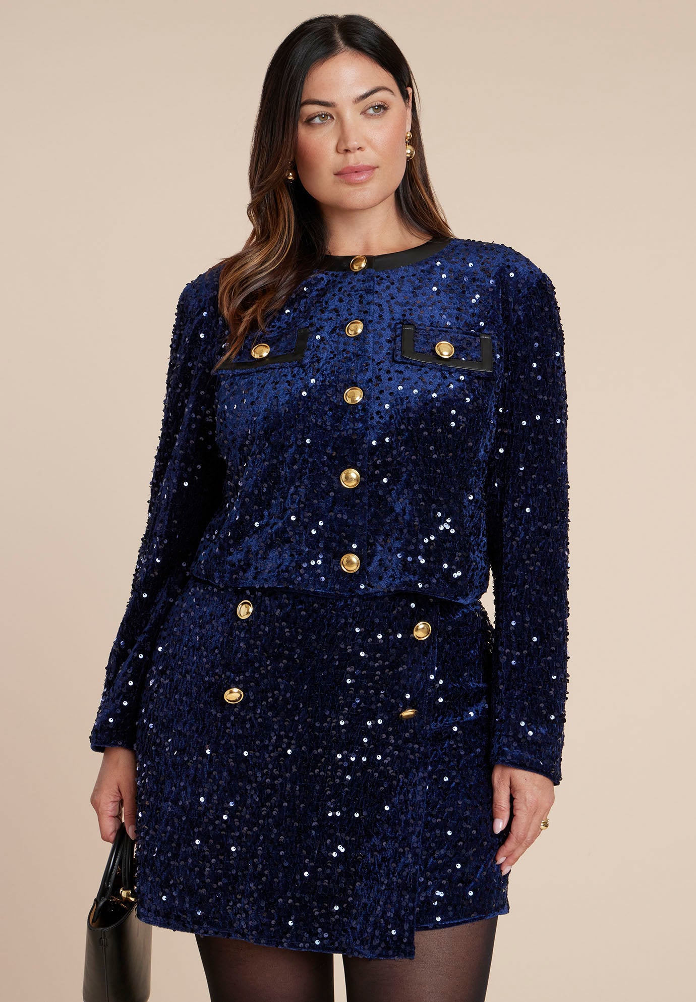 Sequin Velvet Jacket image number 1